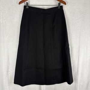 Vintage Evan Picone Women's A-Line Skirt Black Size 16 Waist 30 Length 31”